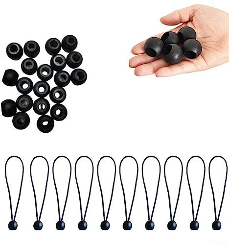Fahnenmast-Clip-Ball, 20 Stück Fahnenmast-Clip-Befestigung für Windsäcke, Ball-Bungee-Kordel, Seilflaggen an Stangen