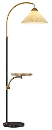 BPILOT Floor Lamp Floor Lamp With Shelves USB Charging Ports Modern LED Shelf Standing Lamp Reading Lamp For Living Room Bedroom Floor Light Standing Lamp