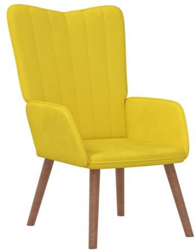vidaXL Relaxsessel Fernsehsessel Sessel Stuhl Polsterstuhl Armsessel Relaxstuhl Ruhesessel Polstersessel Loungesessel Wohnzimmer Senfgelb Samt