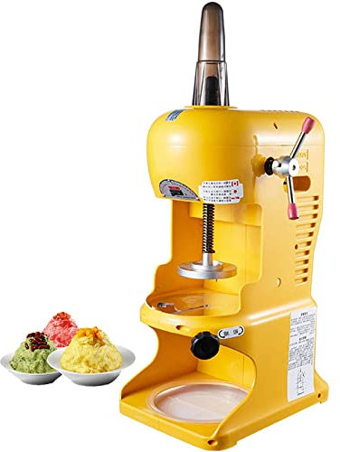 Rasoio per Ghiaccio Commerciale 350W 198LBS/H Macchina per Coni di Neve elettrica con Struttura del Ghiaccio Regolabile Tritaghiaccio Macchina per frullati Macchina per Granite Gelato Liscio Cock