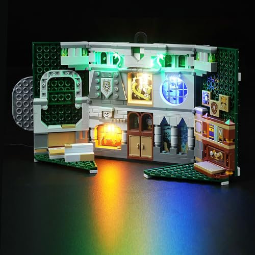 cooldac Led Licht Kit Kompatibel mit Lego 76410 Harry Potter Hausbanner Slytherin Set(Nur Beleuchtung), Kreative Dekorlichter Set Kompatibel mit Lego 76410 Harry Potter Hausbanner Slytherin Modell