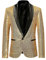 DondPO Anzug Herren Slim Fit Party Rot Knopf Party Outfit Anzugjacke Langarm Beige Revers Glitzer Blazer Glitzer Frack Pailletten Jacke Gold Slim Fit Pailletten Sakko Glitzer Sakko