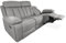 Homey - Sofá de 3 Plazas con Función Relax, Modelo Havana con Reclinación Manual de Respaldo y Resposapiés en 2 Asientos Laterales, 206 cm (Ancho) x 103,5 cm (Alto) x 93 cm (Fondo), Gris Marengo