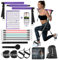 Tragbare Pilatesstange und Widerstandsbandstange mit Griffen, inklusive Türankern, Knöchelriemen und Verlängerungsgurten – mit Fitness-Postern und Videos