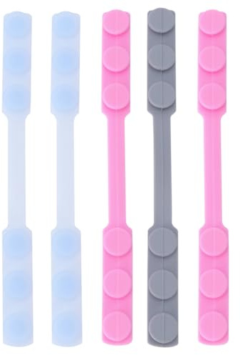 FOMIYES Estensori per Mascherine Colorate in Silicone 5pezzi Design Antiscivolo Regolabile, Accessori per Maschere per Orecchie Piccole e Companion per Maschera Colore Casuale