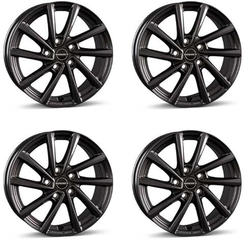 4x Borbet Felgen V 7.0x17 ET54 5x112 mistral anthracite glossy kompatibel mit VW Golf Jetta