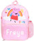 Peppa Pig Personalised Kids Backpack for toddlers Girls Nursery Bag Mesh Water Bottle Pocket and Front Zipped Pockets, Personalised with any name
