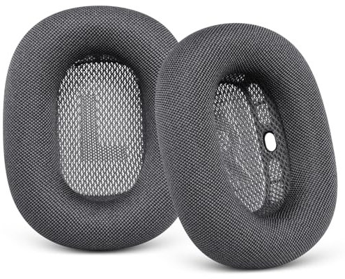 Netz-Ohrpolster für Apple AirPods Max, verbesserte Ohrmuschelabdeckungen für Airpods Max Kopfhörer, originelles Silikon-Design, starker Magnet (Space Gray)