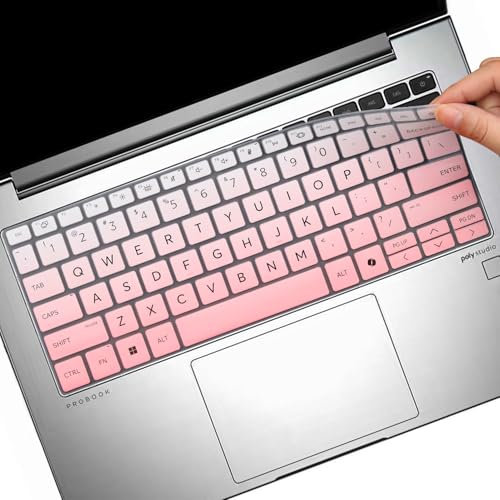 Keyboard Cover for 2025 2024 HP EliteBook 640 645 G11 14 & HP EliteBook 1040 G11 14 Laptop Accessories Protective Skin, US Layout(Not fit EliteBook 640 645 1040 G8/G9/G10 or Older)-Ombrepink