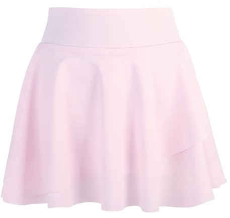 Bezioner Gonna Tennis Ragazze con Tasche e Pantaloncini Gonne Pantalone Sportiva A Pieghe Gonnellino Tennis Gonna Uniforme Scolastica Rosa S(4-5 Anni,100-110 cm)