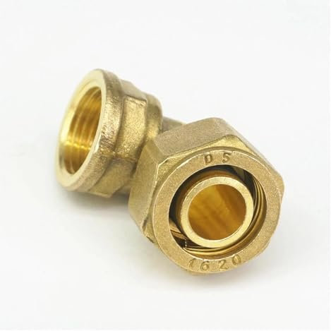 Fit PEX-AL-PEX Tube I.DxO.D 12x16/14x18/16x20/20x25/26x32mm- 1/2 3/4 1 BSP Female Elbow Brass Pipe Fitting Solar Water Heater(12x16mm,1/2)