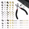 100 Stück Reißverschluss Reparaturset,Reißverschluss Stopper,Reißverschluss Endstück,Reißverschluss Ersatzteile mit Oberschneidezange,für Bekleidung,Koffer,Taschen,Jacke,Jeans