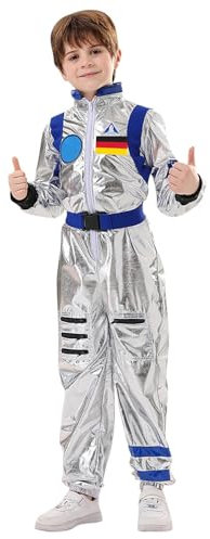 Generico Costume da Astronauta, Carnevale Costume, Costume da Astronauta Featured PU Leather per Uomo Donna Bambino, Tuta Dpaziale, Tuta Astronauta, Vestiti Carnevale