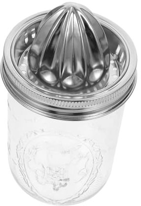 Garneck Jar Zitronenpresse Aus Glas Mit 480ml Behälter – Manuelle Zitruspresse Für Limetten - Orangen Und Zitronen – Ideal Für Küche - Bar Und Frische Säfte Zuhause