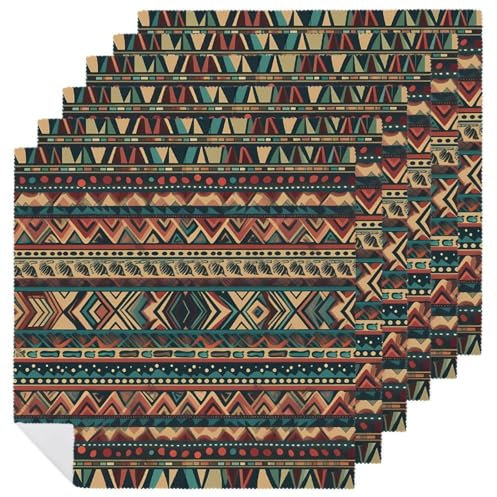 Indianer Tuch Servietten Servietten Tuch Waschbar Servietten Tuch Baumwolle Servietten Party Servietten Tisch Servietten Tuch Hochzeit Servietten Gast Servietten 6 Stücke