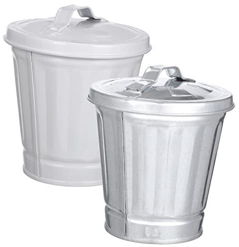 Ciieeo 2pièces Poubelle de Comptoir Petite avec Couvercle pour Bureau Maison Design Original et Pratique