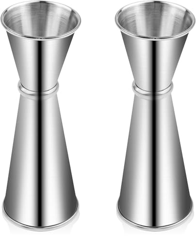 2 bicchieri dosatori da cocktail, 2 oz e 1 oz, misurino da cocktail in acciaio inox, misurino per baristi per accessori da bar