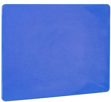 HENDI Schneidebrett, HACCP, Beidseitig nutzbar, glatt, minimiert das Abstumpfen von Messern, 450x300x(H)10mm, LPDE Kunststoff, blau