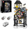 Mould King 10159 Cyberpunk Uhr Bausatz Klemmbausteine Set, 3181+ Teiles Elektrische Wecker Modell Bausteine Set, STEM Kreativ Uhr Modell Bausteine Kit für Erwachsene/Kinder 14+
