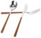 OUNONA 1 Set forchette argenteria cucchiaio utensili da servizio utensile Forks forchette cucchiai kit utensili per il pranzo delicato kit di posate stoviglie per la casa pp