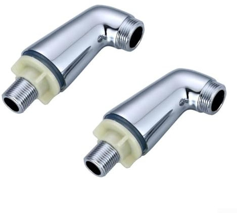 CWOQOCW Lot de 2 adaptateurs de pieds d'extension chromés pour mitigeur de baignoire/douche - Montage mural sur pont - Accessoires de robinet mitigeur moderne pour salle de bain