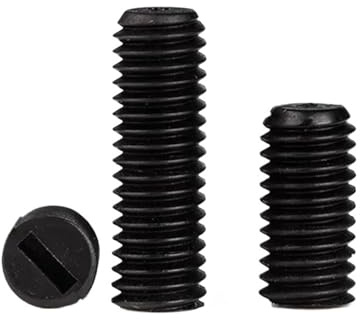 1000 STÜCKE M3/4/5 SCHWARZ Nylon-Gewindestifte Nylon Flachkopf Schlitz Kunststoff Kopflose Schlitzschraube(M3x4)