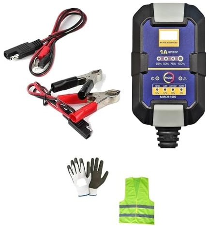 CARICABATTERIE AUTOMATICO 6V/12VOLT PER BATTERIA AL PIOMBO/AGM/GEL/LITIO COMPATIBILE CON HARLEY-DAVIDSON STREET 750 MANTENITORE DI CARICA IDEALE PER AUTO,MOTO,CAMPER QUAD JET SKI