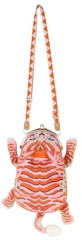 Oilily Umhängetasche Schultertasche Tiger Crossbody Bag Candy Pink orange
