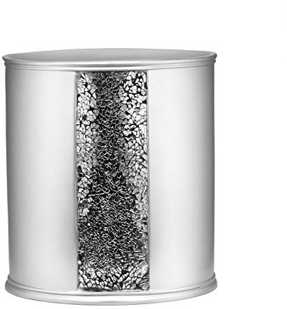 Popular Bath Sinatra Silver, Resin, WASTE BASKET