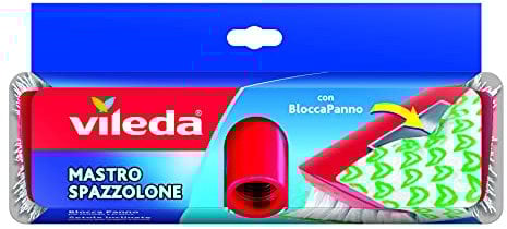 Vileda Mastrospazzolone Ricambio, con Setole Inclinate e Sistema Bloccapanno