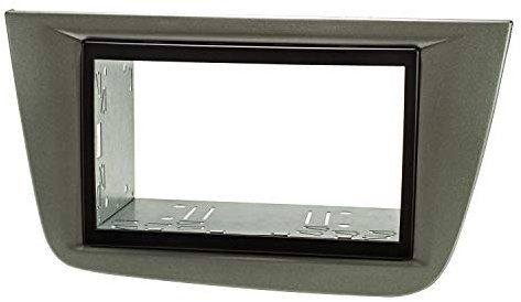 tomzz Audio 2449-025 Doppel DIN Radioblende Set kompatibel mit Seat Altea FR XL Toledo 5P dunkelsilber mit Einbaukit