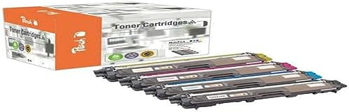 Peach B241/245 Spar Pack Tonermodule XL (BK, C, M, Y) ersetzt Brother TN-241BK, TN-245 für z.B. Brother DCP -9020 CDW, Brother HL -3140 CW, Brother HL -3150 CDN, Brother HL -3150 CDW