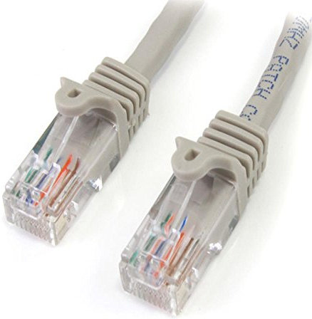 StarTech.com 5m Grey Cat5e Snagless RJ45 UTP Patch Cable - 5 m Patch Cord - Ethernet Patch Cable - RJ45 Male to Male Cat 5e Cable - Gray (45PAT5MGR)
