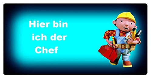 Lustiges Fun Schild Bob der Baumeister selbst Gestalten und Bedrucken ✓ Türschild ✓ Namensschild ✓ Comic-Figuren ✓