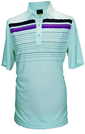Greg Norman Men's Van Der Rohe Stripe, Größe L, Weiß