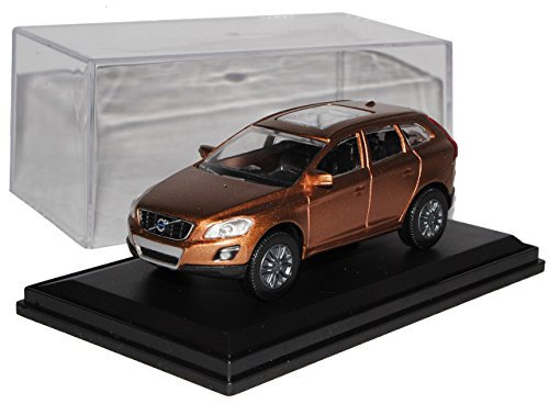 alles-meine.de GmbH Volvo XC60 Braun Gold SUV Ab 2008 mit Sockel und Vitrine 1/43 Modellcarsonline Modell Auto mit individiuellem Wunschkennzeichen