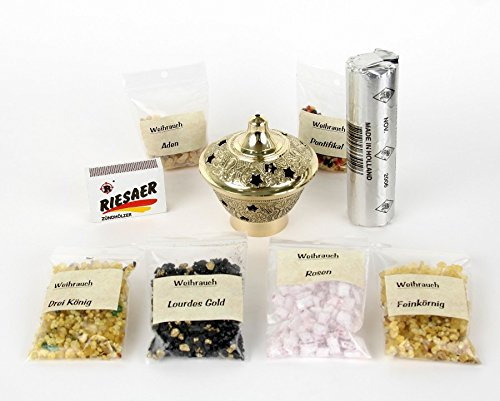 MaMeMi Weihrauch-Set - Kohle-Gefäß & Weihrauch