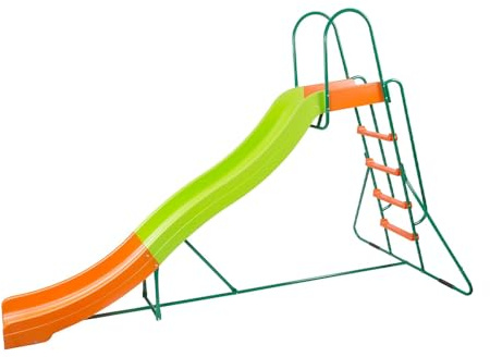 PLATPORTS Playground Slide - Big Backyard Freestanding Plastic Slide - 10 ft Outdoor Swing Set Slide for Kids Ages 4-8