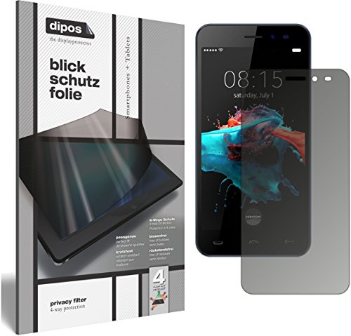 dipos I Privacy Filter compatible with HOMTOM HT16 2016 Screen Protector Anti-Spy 4-Way Protection