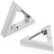 JewelryWe Dreieck Ohrringe für Herren Damen: Silber Edelstahl Geometrische Triangel Creolen Huggie Ohrringe Unisex Hip Hop Minimalistische Ohrstecker Ohrhänger Ohrschmuck Urban Streetwear Piercing