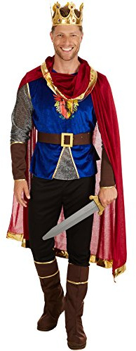 tectake Herrenkostüm König | Langarmshirt mit Wappen-Aufdruck | Bequeme Hose | inklusive Stiefel- und Armstulpen (M)