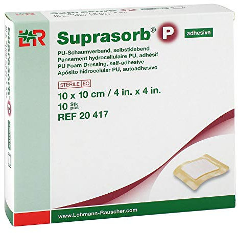 SUPRASORB P PU-Schaumv.10x10 cm selbstklebend