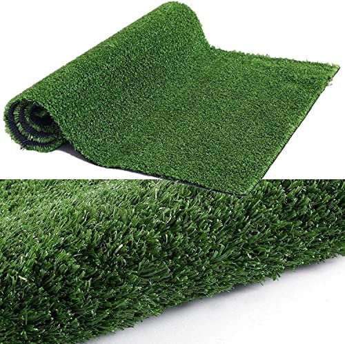 GL Kunstrasen Rasen – 2,4 m x 3,6 m (2,4 m²), für Innen- und Außenbereich, Kunstrasen