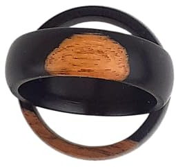 Freundschaftsringe aus Edelholz Grenadill, Fingerring, Holzschmuck