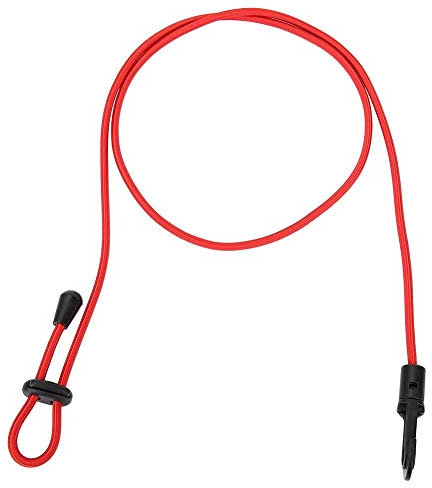 Alomejor Bungee Leash Paddle Carrying Strap Safety Elastic Kayak Paddle Leash Suit for Kayak Boat Fishing Rod Pole Coiled Lanyard Cord Tie Rope (Red)