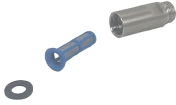 Conny Clever Wasserfilter für Waschmaschinen oder Spülmaschinen, Edelstahl, Silber, 3/4 Anschluss, Universal Wasserfilter, 1 Stück