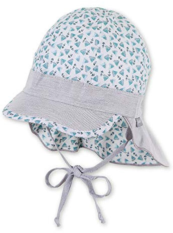 Sterntaler Baby-Jungen Schirmmütze mit Nackenschutz Mütze, Türkis (Türkis 435), XXXX-Large (Herstellergröße: 49)