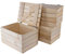 2 helle natur Holztruhen 49cm x 36cm x 29cm Obstkisten Weinkiste Truhe unbehandelt Vintage Look Landhaus Wohnzimmer Schatztruhe Kiste aus Holz