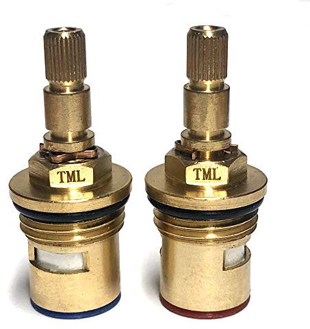 Howdens Lamona Rhone, Hi-Tech, Black & Chrome, Adra Compatible Tap Cartridge Valve Pair