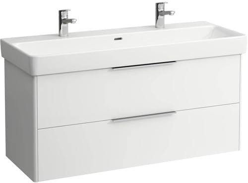 Laufen Pro S wastafel 2 kraangaten 120x46cm wit
